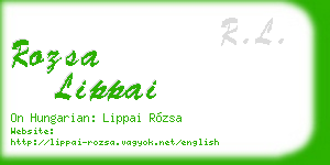 rozsa lippai business card